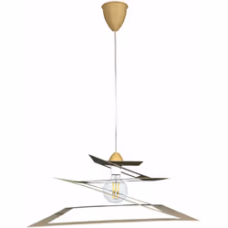 Lampada a Sospensione Sospensione 1xE27 Montatura Quadro Sabbia E-Energy Fabiola Potenza Max: 1X57W HSGS Attacco: E27 Aliment ...