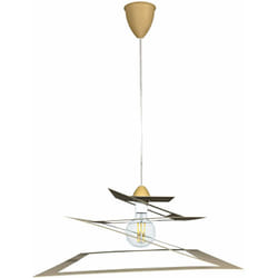Energy - Sospensione 1xE27 Montatura Quadro Sabbia e Fabiola