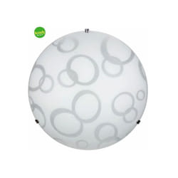 Energy - Plafoniera da interno e daria in vetro ø 40 cm bianca 2 x e27