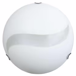 Plafoniera in vetro lastra bianco serigrafato c/graniglia ganci cromati 2 lampade E27 Dimensioni Diametro 40 cm Altezza 11 cm