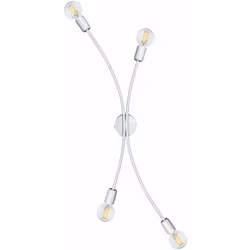 Plafoniera Plafoniera 4xE27 Montatura Verniciata Bianco E-Energy Daniela Potenza Max: 3X57W HSGS Attacco: E27 Alimentazione: ...