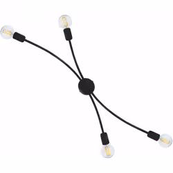 Plafoniera Plafoniera 4xE27 Montatura Verniciata Nero E-Energy Daniela Potenza Max: 3X57W HSGS Attacco: E27 Alimentazione: 22 ...