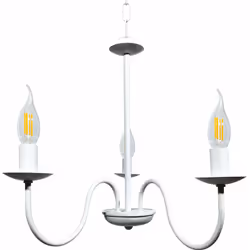 Lampadario Lampadario 3xE14 Montatura Verniciata Bianco E-Energy Nicla Potenza Max: 3X46W HSGS Attacco: E14 Alimentazione: 22 ...