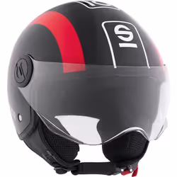 SPARCO Sparco Casco Demi-Jet per moto rosso e nero con calotta in ABS Taglia XL