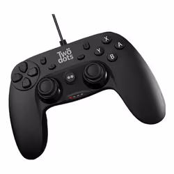 Twodots Pro Power Pad S, Gamepad, Nintendo Switch, Tasto Home, Pulsante Menu, Analogico/Digitale, Wireless, Nero