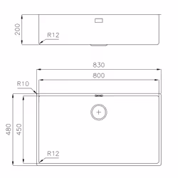Foster 3143850 lavello Lavello sottopiano Rettangolare Acciaio inox