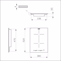 Foster S4000 Domino Nero Da incasso 38 cm Piano cottura a induzione 2 Fornello(i) - Vista aggiuntiva 4