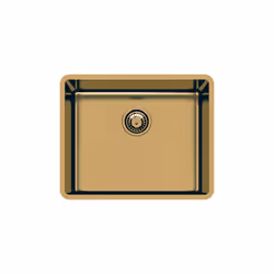 Foster 2155 889, Lavello sottopiano, Quadrato, Acciaio inox, Oro, 1 ciotole, Quadrato
