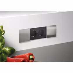 Foster 8000017, 2 x Type F, Nero, IP20, 142 mm, 51 mm, 71 mm