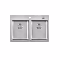 Foster KE, Lavello ad incasso, Rettangolare, Acciaio inox, Acciaio inox, 2 ciotole, Rettangolare