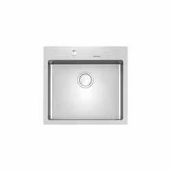 Foster S4001, Lavello ad incasso, Quadrato, Acciaio inox, Acciaio inox, 1 ciotole, Quadrato