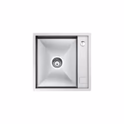 Foster Quadra, Lavello ad incasso, Quadrato, Acciaio inox, Acciaio inox, 1 ciotole, Rettangolare