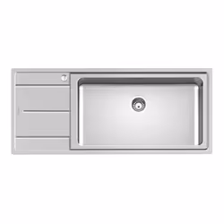 Foster Evo, Rettangolare, Acciaio inox, Acciaio inox, 1 ciotole, Rettangolare, 730 x 400 mm