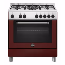 Bertazzoni La Germania Americana AMN855EVIV/24, Cucina, Bordeaux, Manopola, Acciaio inox, Frontale, Gas