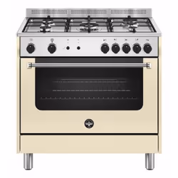 Bertazzoni La Germania Americana AMN965GCRV24, Cucina, Crema, Manopola, Acciaio inox, Frontale, Gas