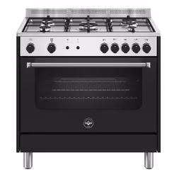 Bertazzoni La Germania Americana AMN965GNEV24, Cucina, Nero, Manopola, Acciaio inox, Frontale, Gas