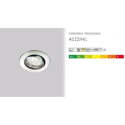 Italia faretto incasso orientabile tondo bianco 4112/h/bi - Nobile