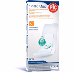 Pic Soffix Med Cerotto Post-Operatorio con Antibatterico 25x10cm 3 Pezzi