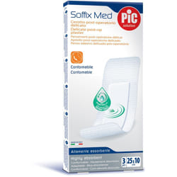 Pic Soffix Med Cerotto Post-Operatorio con Antibatterico 25x10cm 3 Pezzi