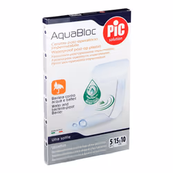 Pic Aquablock Cerotto Post-Operatorio Impermeabile 10x15cm 5 Pezzi