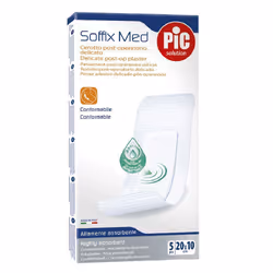 5Pic Soffix Med Cerotto Post-Operatorio con Antibatterico 10x20cm Pezzi