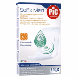 Pic Soffix Med Cerotto Post-Operatorio con Antibatterico 10x15cm 5 Pezzi
