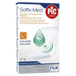 Pic Soffix Med Cerotto Post-Operatorio con Antibatterico 10x15cm 5 Pezzi