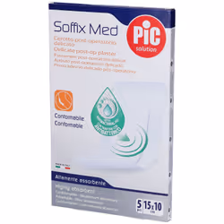 Pic Soffix Med Cerotto Post-Operatorio con Antibatterico 10x15cm 5 Pezzi