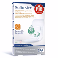 Pic Soffix Med Cerotto Post-Operatorio con Antibatterico 15x8cm è un prodotto che protegge la ferita dai rischi di infezione, ...