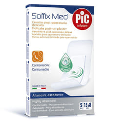 Pic Soffix Med Cerotto Post-Operatorio con Antibatterico 15x8cm 5 Pezzi