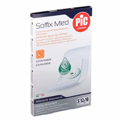 Pic Soffix Med Cerotto Post-Operatorio con Antibatterico 10x12cm 5 Pezzi