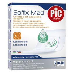 Pic Soffix Med Cerotto Post-Operatorio con Antibatterico 10x10cm 5 Pezzi