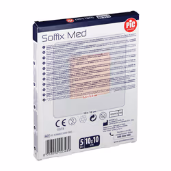 Pic Soffix Med Cerotto Post-Operatorio con Antibatterico 10x10cm 5 Pezzi - Vista aggiuntiva 4
