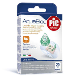 Pic Cerotti Aquabloc Antibatterici Impermeabili Rotondi Diametro 22,5mm 20 Pezzi