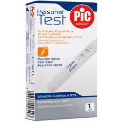 Il Test Pic Personal è un test di gravidanza veloce e facile da leggere, ideale per l'uso autonomo ovunque. Rileva l'ormone h ...