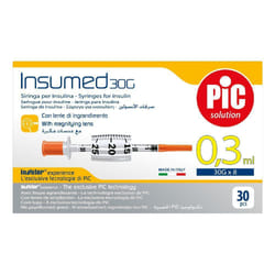 Pic Solution Siringa per Insulina 0,3 ml 30 G x 8 mm pz Siringhe