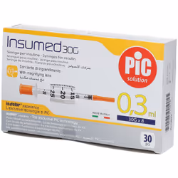 Pic Solution Siringa per Insulina 0,3 ml 30 G x 8 mm pz Siringhe