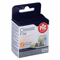 Cerotto In Rocchetto Pic Classic Fix Tela Bianco per Fissaggio 2,5x500 Cm