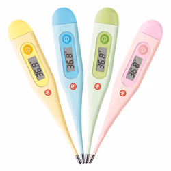 Termometro digitale colorato con un design semplice, per misurare la temperatura a tutta la famiglia