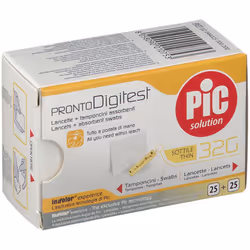 Pic Pronto Digitest Kit Lancette 32G e Tamponcini 25 pz