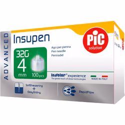 Pic Insupen Advanced Ago Penna Insulina 32G 4mm 100 Pezzi