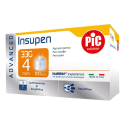 Ago Penna Insulina Pic Insupen Advanced per Iniezioni 100 Pezzi