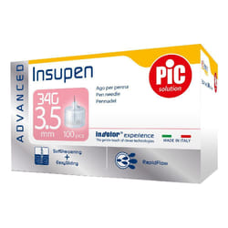 Ago Penna Insulina Pic Insupen Advanced per Iniezioni 100 Pezzi