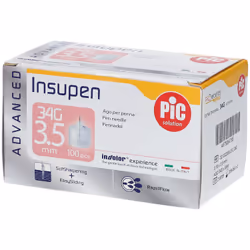 Ago Penna Insulina Pic Insupen Advanced per Iniezioni 100 Pezzi