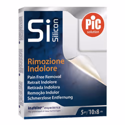 Pic cerotti post operatorio siliconico 10x8cm è una medicazione adesiva sterile costituita da un supporto in tessuto ed un ad ...