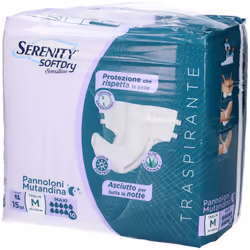 Serenity Pannolone Mutandina Sd Sensitive Maxi M per Incontinenza 15 Pezzi