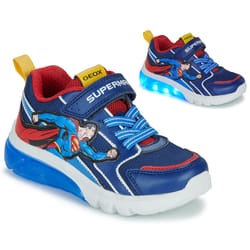 Scarpe bambini Geox J CIBERDRON BOY SUPERMAN Blu - 33
