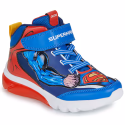 Scarpe bambini Geox J CIBERDRON BOY SUPERMAN Blu - 28