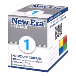 New Era 1 è un integratore alimentare che aiuta a mantenere l'elasticità dei tessuti, lo smalto dei denti e coadiuva la risol ...