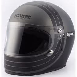 Blauer 80's casco, nero-argento, dimensione L per uomo